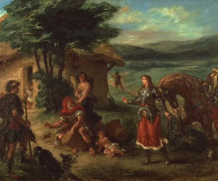 Framed Print : Erminia and the Shepherds, 1859. Creator: Eugene Delacroix Framed Print : Erminia and the Shepherds, 1859. Creator: Eugene Delacroix