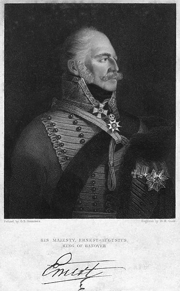 Ernest Augustus I of Hanover, King of Hanover, 19th century. Artist: H R Cook