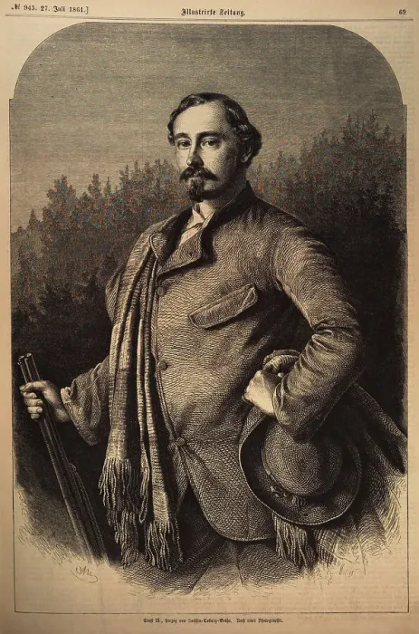 Framed Print : Ernest II (1818-1893), Duke of Saxe-Coburg and Gotha, 1861. Creator: Anonymous Framed Print : Ernest II (1818-1893), Duke of Saxe-Coburg and Gotha, 1861. Creator: Anonymous
