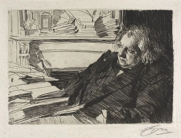 Ernest Renan, 1892. Creator: Anders Zorn (Swedish, 1860-1920)