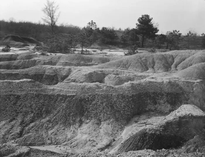 Framed Print : Erosion near Jackson, Mississippi, 1936. Creator: Walker Evans Framed Print : Erosion near Jackson, Mississippi, 1936. Creator: Walker Evans