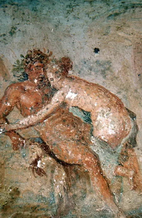 Framed Print : Erotic mural, Pompeii, Italy Framed Print : Erotic mural, Pompeii, Italy