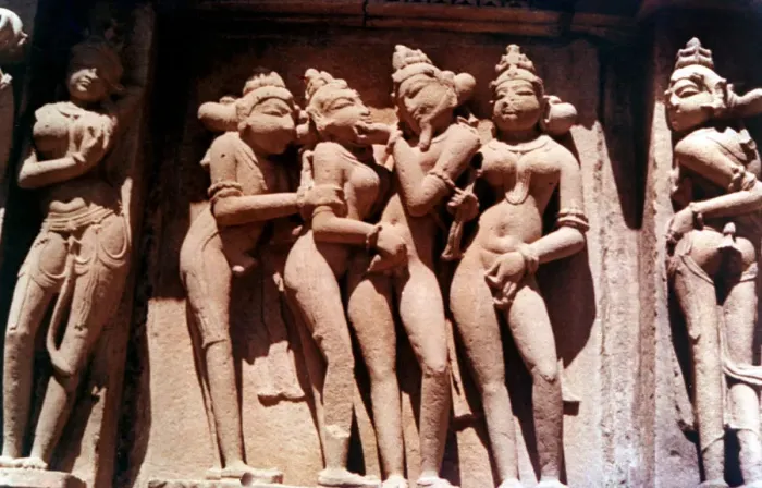 Framed Print : Erotic Sculpture, Hindu Temple, Khajuraho, India, 950 - 1050