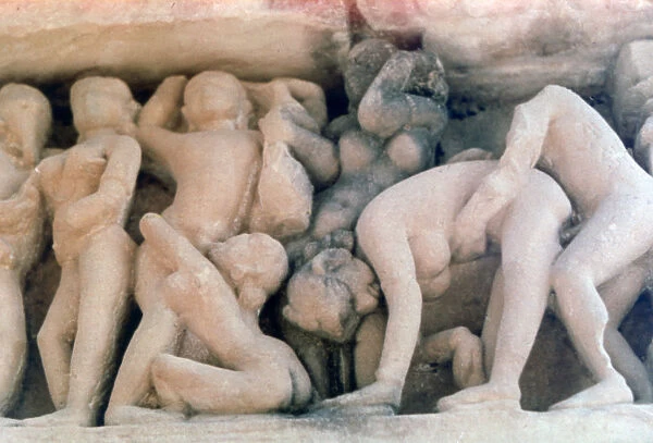 Erotic Sculpture, Khajuraho, India. c950-1050. (20th century)