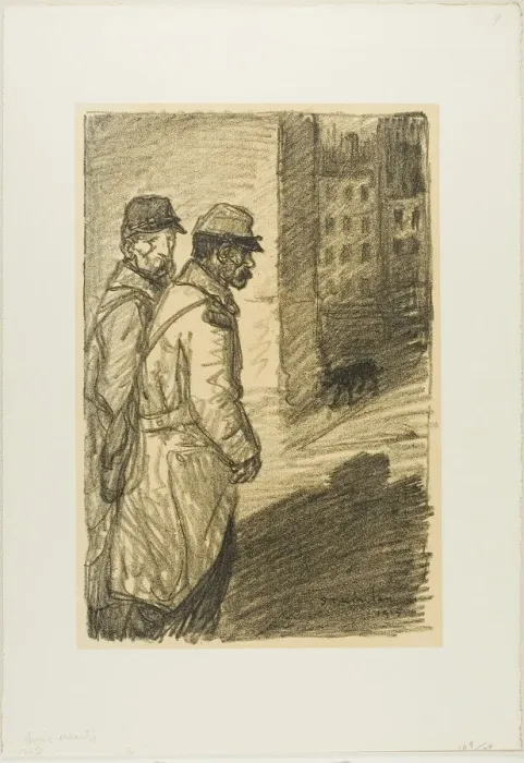 Framed Print : Errant dogs, 1915. Creator: Theophile Alexandre Steinlen Framed Print : Errant dogs, 1915. Creator: Theophile Alexandre Steinlen