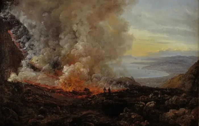 Framed Print : The Eruption of Vesuvius, 1820. Creator: Johan Christian Dahl Framed Print : The Eruption of Vesuvius, 1820. Creator: Johan Christian Dahl