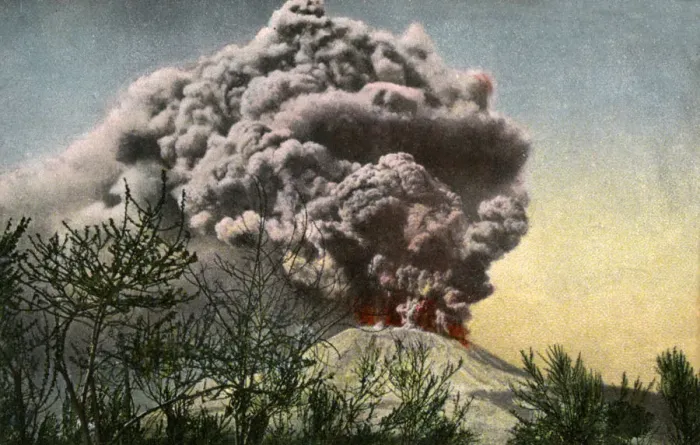 Framed Print : Eruption of Vesuvius, Italy, April 1906
