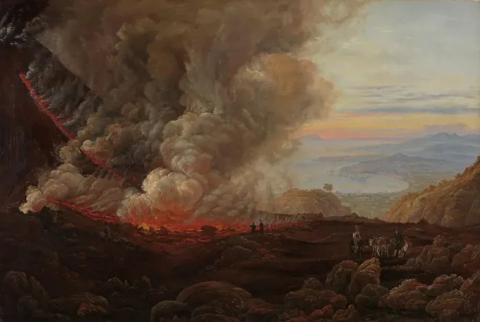 Framed Print : An Eruption of Vesuvius, probably between 1824 and 1826. Creator: Johan Christian Dahl Framed Print : An Eruption of Vesuvius, probably between 1824 and 1826. Creator: Johan Christian Dahl