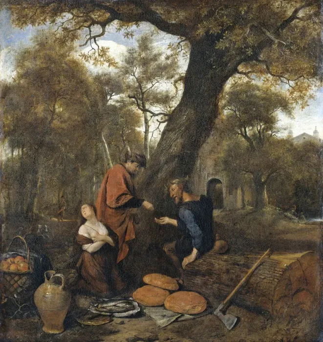 Framed Print : Erysichthon Sells His Daughter Mestra, 1660. Artist: Steen, Jan Havicksz (1626-1679) Framed Print : Erysichthon Sells His Daughter Mestra, 1660. Artist: Steen, Jan Havicksz (1626-1679)
