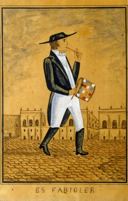 Framed Print : Es Fabioler character of the festival of San Juan in Ciutadella, plays a key role in El Jaleo