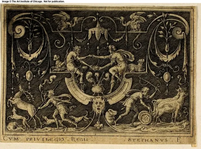 Framed Print : Esau Selling His Birthright, n. d. Creator: Etienne Delaune Framed Print : Esau Selling His Birthright, n. d. Creator: Etienne Delaune