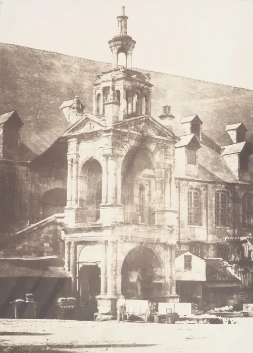 Framed Print : Escalier de la Basse Vieille Cour, Rouen, 1852-54. Creator: Edmond Bacot
