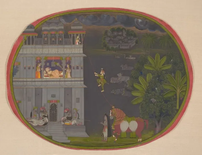 Framed Print : Escapade at Night:, ca. 1800-10. Creator: Chokha Framed Print : Escapade at Night:, ca. 1800-10. Creator: Chokha