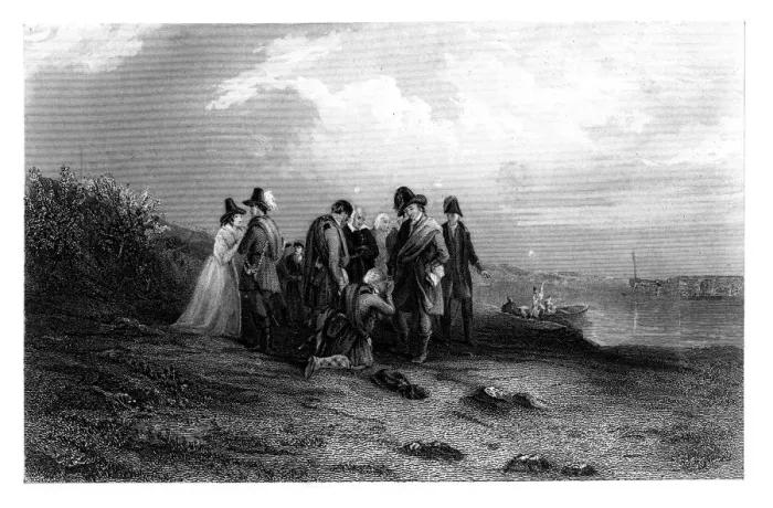 Framed Print : Escape of Prince Charles, 18th century, (c1860) Framed Print : Escape of Prince Charles, 18th century, (c1860)