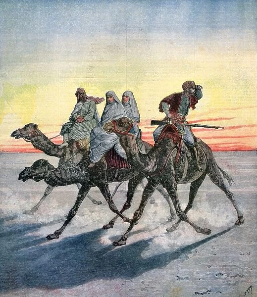 Escape of the prisoners of the Mahdi, Khartoum, Sudan, 1892. Artist: Henri Meyer