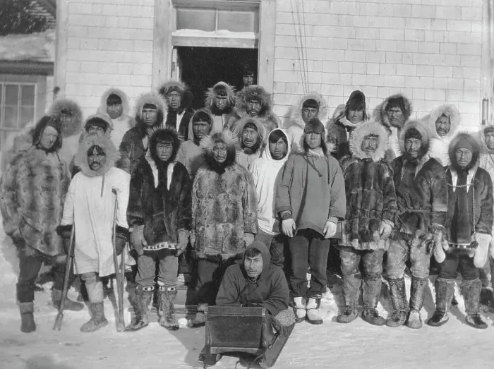 Framed Print : Eskimos, 1916(?). Creator: Unknown Framed Print : Eskimos, 1916(?). Creator: Unknown