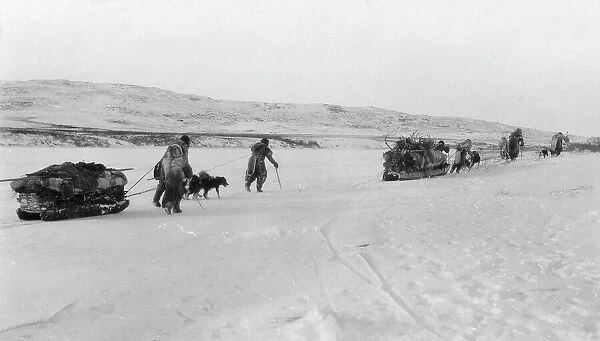 Eskimos on their way to the sea, between c1900 and 1929. Creator: Unknown