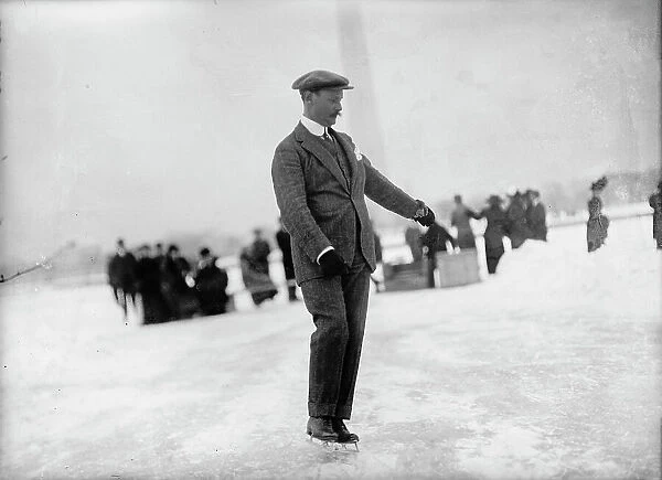 Esmond Ovey, Secretary, British Embassy - Skating, 1912. Creator: Harris & Ewing. Esmond Ovey, Secretary, British Embassy - Skating, 1912. Creator: Harris & Ewing