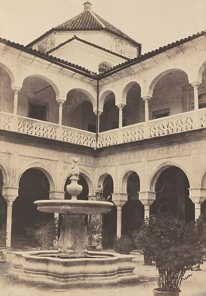 Espagne. Seville, Cour de la Maison Du Duc De Medina Celi dite Maison de Pilate, 1853