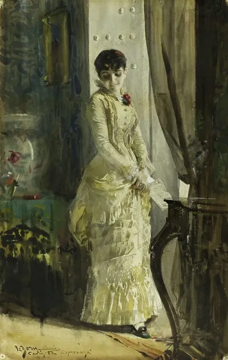 Framed Print : Esperanza, 1882. Creator: Anders Leonard Zorn Framed Print : Esperanza, 1882. Creator: Anders Leonard Zorn