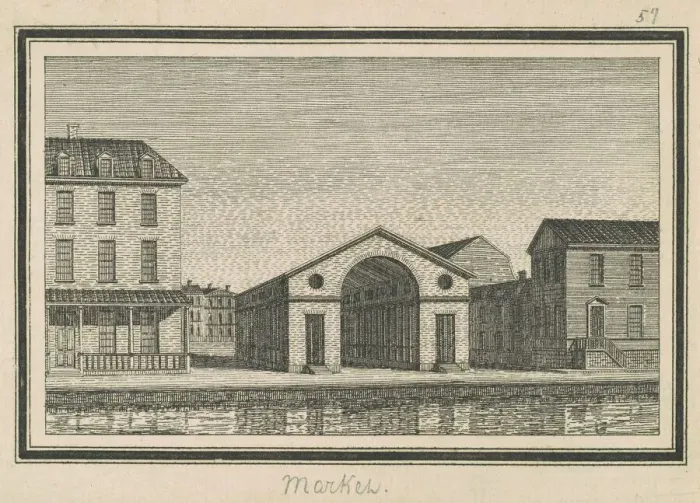 Framed Print : Esperanza, Market, 1795. Creator: Charles Balthazar Julien Fevret de Saint-Mé Framed Print : Esperanza, Market, 1795. Creator: Charles Balthazar Julien Fevret de Saint-Mé