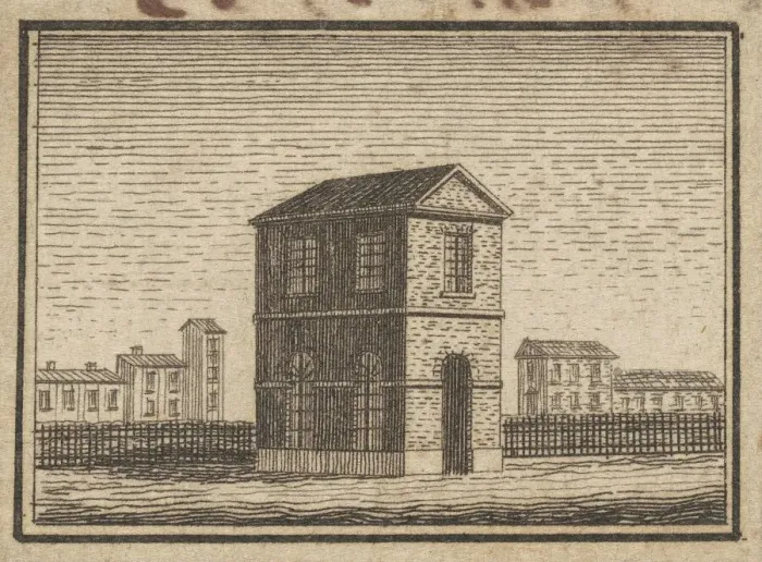 Framed Print : Esperanza, Small Building, 1795. Creator: Charles Balthazar Julien Fé Framed Print : Esperanza, Small Building, 1795. Creator: Charles Balthazar Julien Fé