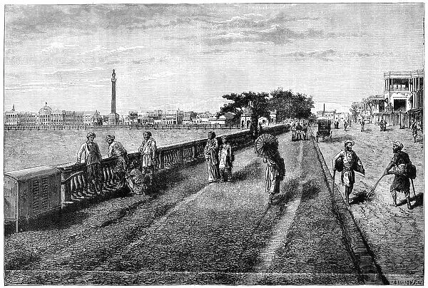 The Esplanade and Government House, Calcutta, India, 19th century