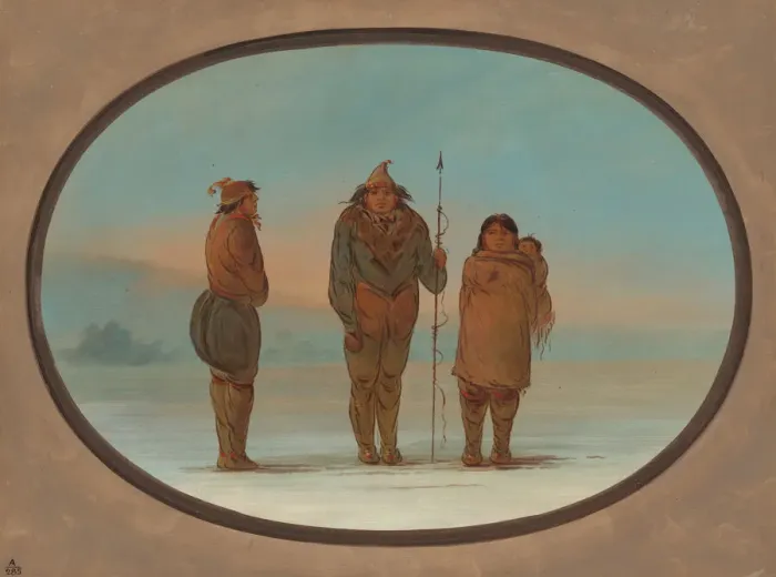 Framed Print : Three Esquimaux, 1855  /  1869. Creator: George Catlin