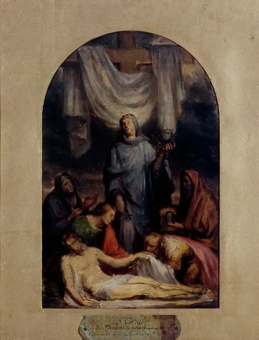Framed Print : Esquisse pour la chapelle de la Compassion de l'église Saint-Roch : Le Christ descendu... 1856. Creator: Sebastien-Melchior Cornu. Esquisse pour la chapelle de la Compassion de l'église Saint-Roch : Le Christ descendu... 1856 Framed Print : Esquisse pour la chapelle de la Compassion de l'église Saint-Roch : Le Christ descendu... 1856. Creator: Sebastien-Melchior Cornu. Esquisse pour la chapelle de la Compassion de l'église Saint-Roch : Le Christ descendu... 1856