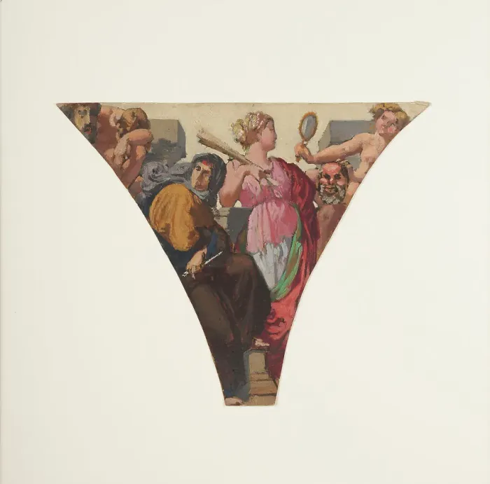 Framed Print : Esquisse pour la grande galerie des Fêtes de l'ancien Hôtel de Ville de Paris : Tragédie... 1852. Creator: Henri Lehmann Framed Print : Esquisse pour la grande galerie des Fêtes de l'ancien Hôtel de Ville de Paris : Tragédie... 1852. Creator: Henri Lehmann