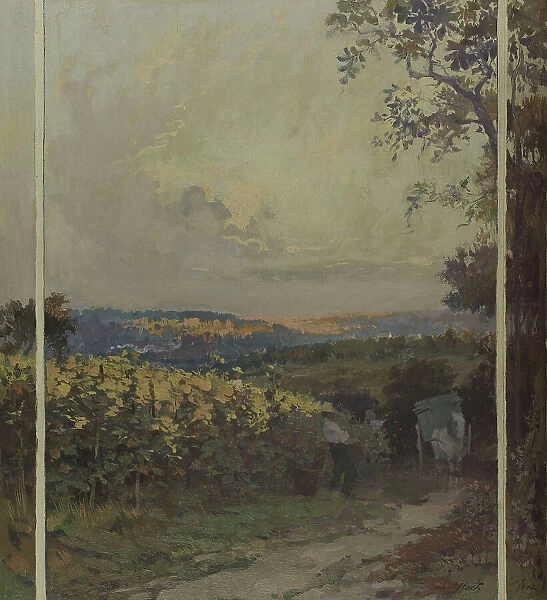 Esquisse pour la mairie de Bagneux : paysage d'automne, 1902. Creator: Paul Albert Steck