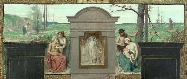 Esquisse pour la mairie du 15e arrondissement : La Famille, between 1883 and 1884. Creator: Franois Alfred Delobbe