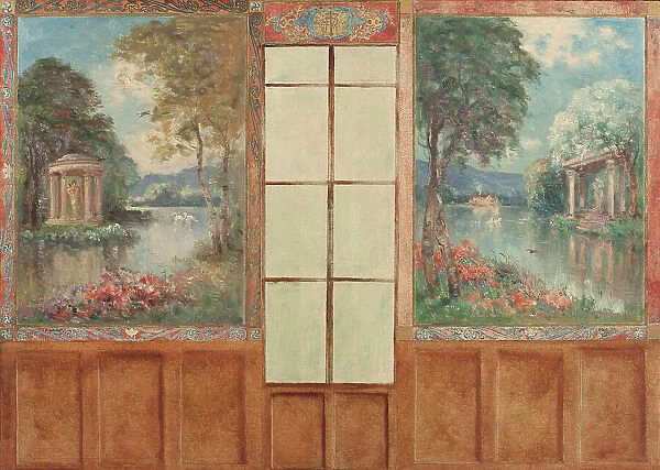 Esquisse pour la mairie de Joinville-le-Pont : Le lac d'amour, c.1918. Creator: Marie Joseph Leon Iwill