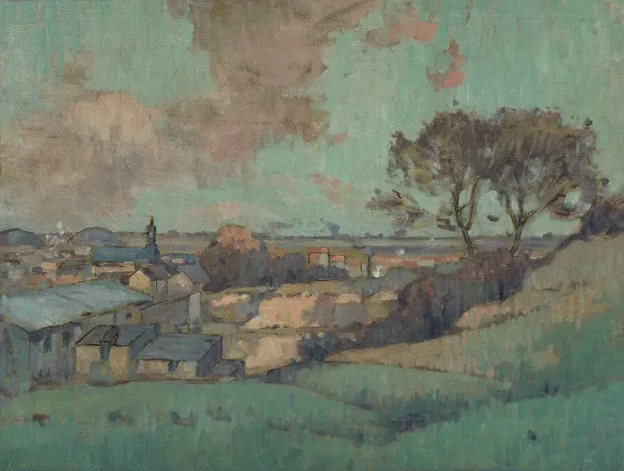 Framed Print : Esquisse pour la mairie de Noisy-le-Sec : Vue de Noisy-le-Sec, c.1907. Creator: Jean Constant Pape Framed Print : Esquisse pour la mairie de Noisy-le-Sec : Vue de Noisy-le-Sec, c.1907. Creator: Jean Constant Pape