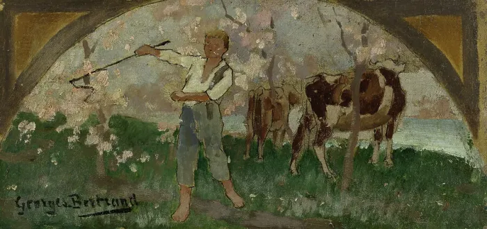 Framed Print : Esquisse pour la salle à manger de l'Hôtel de Ville : La viande bovine, c.1893. Creator: Georges Bertrand Framed Print : Esquisse pour la salle à manger de l'Hôtel de Ville : La viande bovine, c.1893. Creator: Georges Bertrand