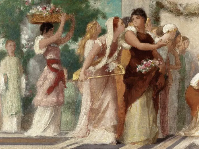 Framed Print : Esquisse pour la salle des mariages de la mairie du 13ème arrondissement : Vertus civiques. 1878. Creator: Gustave Boulanger Framed Print : Esquisse pour la salle des mariages de la mairie du 13ème arrondissement : Vertus civiques. 1878. Creator: Gustave Boulanger