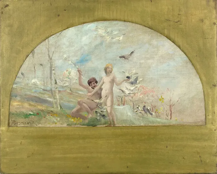 Framed Print : Esquisse pour la salle des mariages de la mairie du 1er : Le Printemps ou le matin de la vie, 1886. Creator: Paul Albert Besnard Framed Print : Esquisse pour la salle des mariages de la mairie du 1er : Le Printemps ou le matin de la vie, 1886. Creator: Paul Albert Besnard