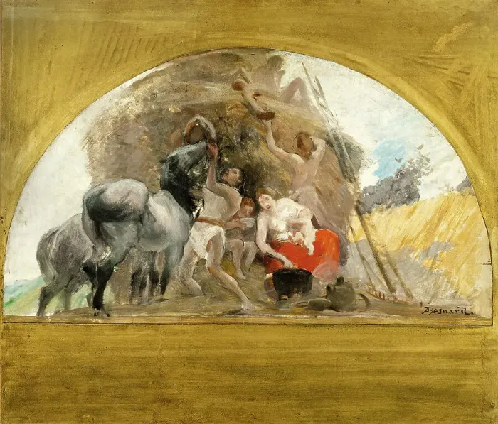 Framed Print : Esquisse pour la salle des mariages de la mairie du 1er : L'Eté, ou le milieu de la vie, 1886. Creator: Paul Albert Besnard Framed Print : Esquisse pour la salle des mariages de la mairie du 1er : L'Eté, ou le milieu de la vie, 1886. Creator: Paul Albert Besnard
