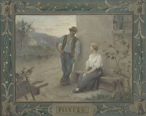Esquisse pour la salle des mariages de la mairie du 14ème : Les Fiancés, 1889. Creator: Adrien-Henri Tanoux