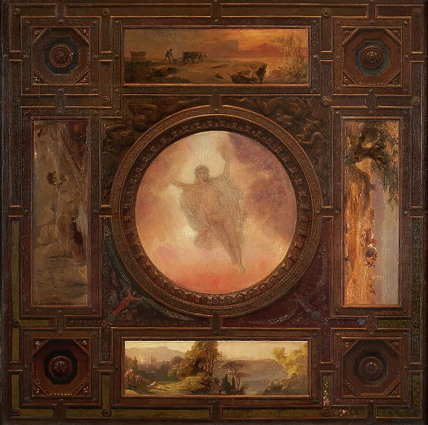 Esquisse pour l'ancien Hôtel de Ville de Paris : Le jour et les quatre saisons, c.1851. Creator: Léon Cogniet