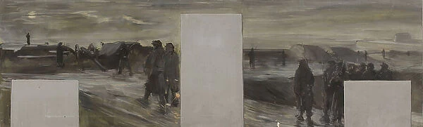 Esquisse pour le cabinet du préfet de l'Hôtel de Ville de Paris : La garde aux remparts, 1889. Creator: Paul Louis Delance