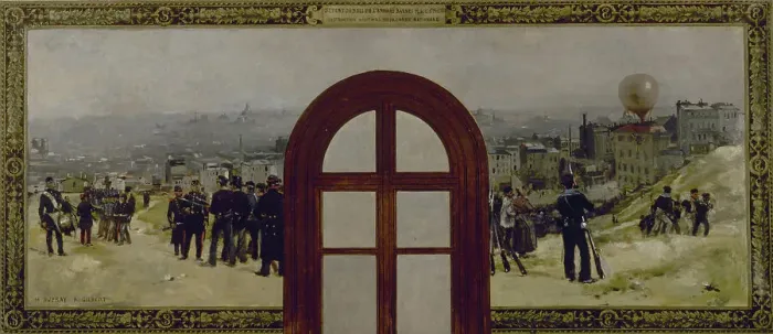 Framed Print : Esquisse pour le cabinet du préfet de l'Hôtel de Ville de Paris : Le départ du ballon... 1889. Creators: René Joseph Gilbert, Henri-Louis Dupray Framed Print : Esquisse pour le cabinet du préfet de l'Hôtel de Ville de Paris : Le départ du ballon... 1889. Creators: René Joseph Gilbert, Henri-Louis Dupray