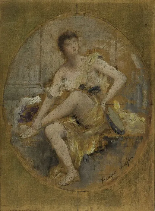 Framed Print : Esquisse pour le foyer du théâtre du Châtelet : La danse, c.1891. Creator: Francois Lafon Framed Print : Esquisse pour le foyer du théâtre du Châtelet : La danse, c.1891. Creator: Francois Lafon