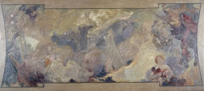 Framed Print : Esquisse pour le Petit Palais, galerie sud : La musique fantastique, between 1906 and 1917. Creator: Alfred Philippe Roll Framed Print : Esquisse pour le Petit Palais, galerie sud : La musique fantastique, between 1906 and 1917. Creator: Alfred Philippe Roll