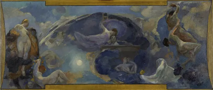 Framed Print : Esquisse pour le Petit Palais, galerie sud : Poésie - Drame, between 1906 and 1914. Creator: Alfred Philippe Roll Framed Print : Esquisse pour le Petit Palais, galerie sud : Poésie - Drame, between 1906 and 1914. Creator: Alfred Philippe Roll