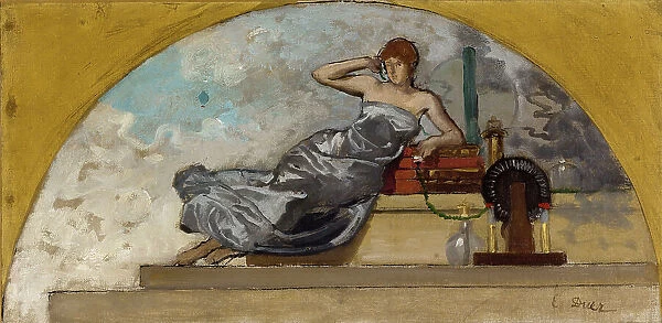 Esquisse pour le salon des Sciences de l'Hôtel de Ville de Paris : La Physique, c.1889 - 1892. Creator: Ernest-Ange Duez