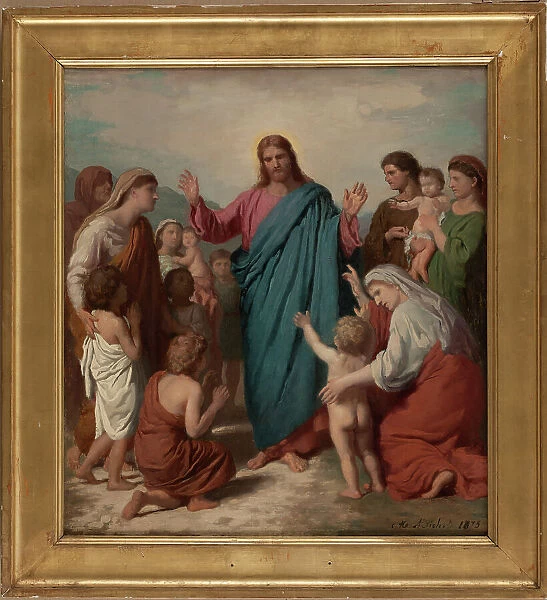 Esquisse pour l'église Notre-Dame-des-Blancs-Manteaux : Le Christ au milieu des enfants, 1873. Creator: Charles-Henri Hilaire Michel