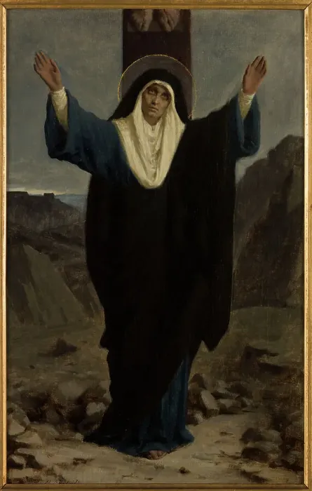 Framed Print : Esquisse pour l'église de Bagnolet : Mater dolorosa, 1878. Creator: Pierre Fritel Framed Print : Esquisse pour l'église de Bagnolet : Mater dolorosa, 1878. Creator: Pierre Fritel
