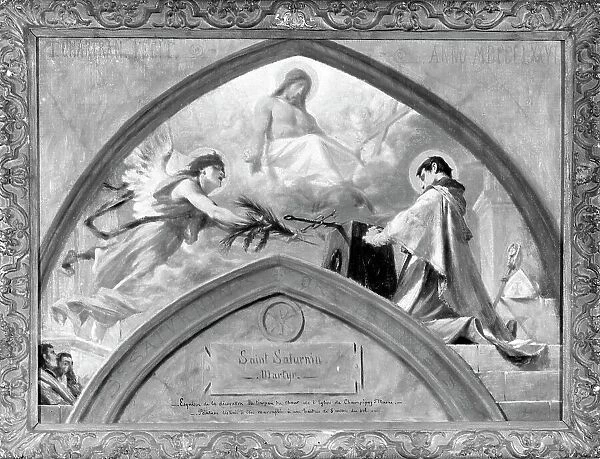 Esquisse pour l'église de Champigny-sur-Marne : le Martyre de saint Saturnin, 1876. Creator: Theobald Chartran