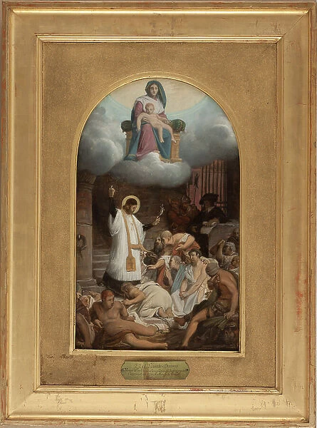 Esquisse pour l'église de la Trinité : Saint Vincent de Paul ramenant les galériens à la... 1873. Creator: Jean Lecomte du Nouy